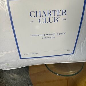- White down lightweight comforter, charter club king